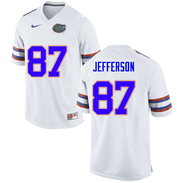 Men #87 Van Jefferson Florida Gators College Football Jerseys White